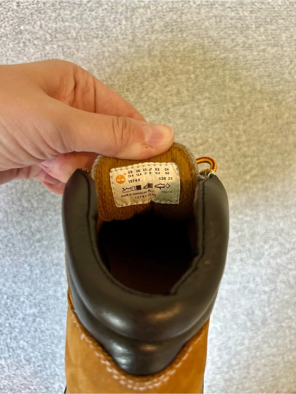 Timberland Kids Field Boots Wheat Nubuck Brown Leather Size 13 Youth